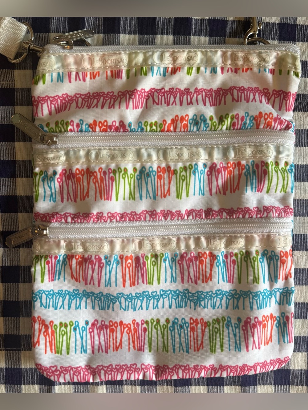 LeSportsac Multi-Zip Crossbody Bag, EUC